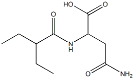 3-carbamoyl-2-(2-ethylbutanamido)propanoic acid Struktur