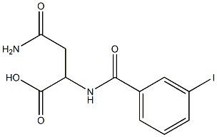 3-carbamoyl-2-[(3-iodophenyl)formamido]propanoic acid Struktur