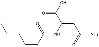 3-carbamoyl-2-hexanamidopropanoic acid Struktur