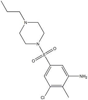 3-chloro-2-methyl-5-[(4-propylpiperazine-1-)sulfonyl]aniline Struktur