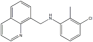 3-chloro-2-methyl-N-(quinolin-8-ylmethyl)aniline Struktur