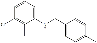 3-chloro-2-methyl-N-[(4-methylphenyl)methyl]aniline Struktur