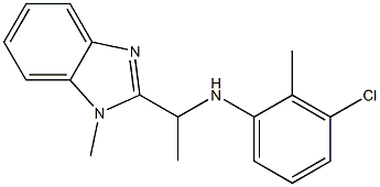 3-chloro-2-methyl-N-[1-(1-methyl-1H-1,3-benzodiazol-2-yl)ethyl]aniline Struktur