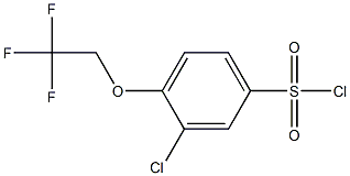 3-chloro-4-(2,2,2-trifluoroethoxy)benzene-1-sulfonyl chloride Struktur