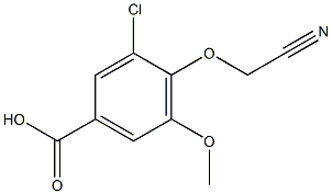 3-chloro-4-(cyanomethoxy)-5-methoxybenzoic acid Struktur