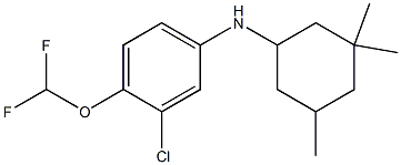 3-chloro-4-(difluoromethoxy)-N-(3,3,5-trimethylcyclohexyl)aniline Struktur