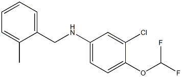 3-chloro-4-(difluoromethoxy)-N-[(2-methylphenyl)methyl]aniline Struktur