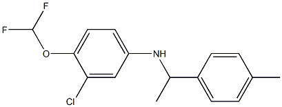 3-chloro-4-(difluoromethoxy)-N-[1-(4-methylphenyl)ethyl]aniline Struktur