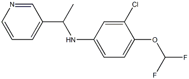 3-chloro-4-(difluoromethoxy)-N-[1-(pyridin-3-yl)ethyl]aniline Struktur