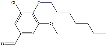 3-chloro-4-(heptyloxy)-5-methoxybenzaldehyde Struktur