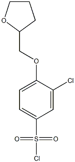 3-chloro-4-(oxolan-2-ylmethoxy)benzene-1-sulfonyl chloride Struktur