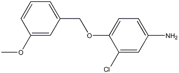 3-chloro-4-[(3-methoxybenzyl)oxy]aniline Struktur