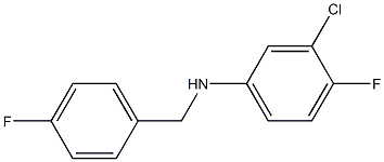 3-chloro-4-fluoro-N-[(4-fluorophenyl)methyl]aniline Struktur