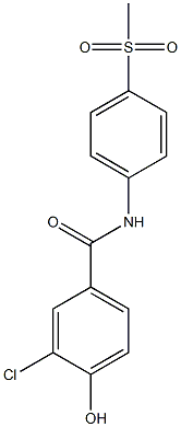 3-chloro-4-hydroxy-N-(4-methanesulfonylphenyl)benzamide Struktur