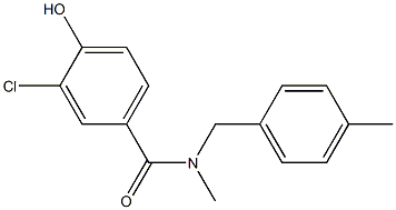 3-chloro-4-hydroxy-N-methyl-N-[(4-methylphenyl)methyl]benzamide Struktur