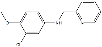 3-chloro-4-methoxy-N-(pyridin-2-ylmethyl)aniline Struktur