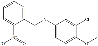 3-chloro-4-methoxy-N-[(2-nitrophenyl)methyl]aniline Struktur