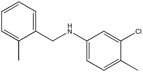 3-chloro-4-methyl-N-[(2-methylphenyl)methyl]aniline Struktur