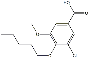 3-chloro-5-methoxy-4-(pentyloxy)benzoic acid Struktur