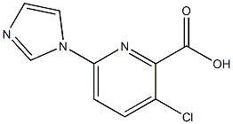 3-chloro-6-(1H-imidazol-1-yl)pyridine-2-carboxylic acid Struktur