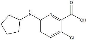 3-chloro-6-(cyclopentylamino)pyridine-2-carboxylic acid Struktur