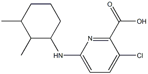 3-chloro-6-[(2,3-dimethylcyclohexyl)amino]pyridine-2-carboxylic acid Struktur