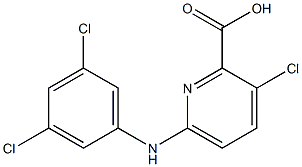 3-chloro-6-[(3,5-dichlorophenyl)amino]pyridine-2-carboxylic acid Struktur