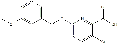 3-chloro-6-[(3-methoxyphenyl)methoxy]pyridine-2-carboxylic acid Struktur