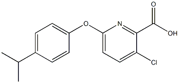 3-chloro-6-[4-(propan-2-yl)phenoxy]pyridine-2-carboxylic acid Struktur