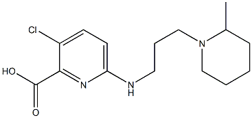 3-chloro-6-{[3-(2-methylpiperidin-1-yl)propyl]amino}pyridine-2-carboxylic acid Struktur