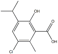 3-chloro-6-hydroxy-2-methyl-5-(propan-2-yl)benzoic acid Struktur