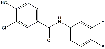 3-chloro-N-(3,4-difluorophenyl)-4-hydroxybenzamide Struktur