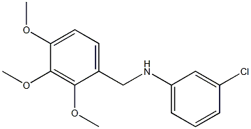 3-chloro-N-[(2,3,4-trimethoxyphenyl)methyl]aniline Struktur