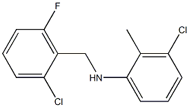 3-chloro-N-[(2-chloro-6-fluorophenyl)methyl]-2-methylaniline Struktur