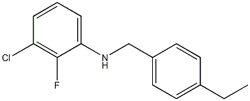 3-chloro-N-[(4-ethylphenyl)methyl]-2-fluoroaniline Struktur