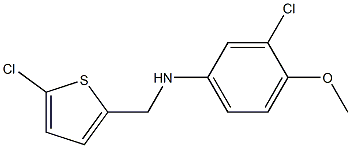 3-chloro-N-[(5-chlorothiophen-2-yl)methyl]-4-methoxyaniline Struktur