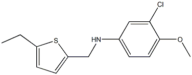 3-chloro-N-[(5-ethylthiophen-2-yl)methyl]-4-methoxyaniline Struktur