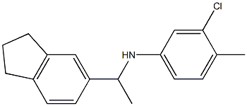 3-chloro-N-[1-(2,3-dihydro-1H-inden-5-yl)ethyl]-4-methylaniline Struktur