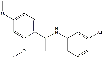 3-chloro-N-[1-(2,4-dimethoxyphenyl)ethyl]-2-methylaniline Struktur