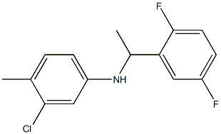 3-chloro-N-[1-(2,5-difluorophenyl)ethyl]-4-methylaniline Struktur