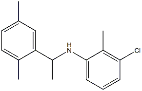 3-chloro-N-[1-(2,5-dimethylphenyl)ethyl]-2-methylaniline Struktur