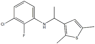 3-chloro-N-[1-(2,5-dimethylthiophen-3-yl)ethyl]-2-fluoroaniline Struktur