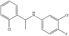 3-chloro-N-[1-(2-chlorophenyl)ethyl]-4-fluoroaniline Struktur