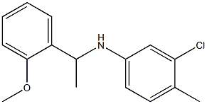 3-chloro-N-[1-(2-methoxyphenyl)ethyl]-4-methylaniline Struktur