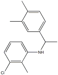 3-chloro-N-[1-(3,4-dimethylphenyl)ethyl]-2-methylaniline Struktur