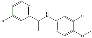 3-chloro-N-[1-(3-chlorophenyl)ethyl]-4-methoxyaniline Struktur