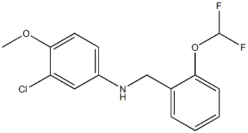 3-chloro-N-{[2-(difluoromethoxy)phenyl]methyl}-4-methoxyaniline Struktur