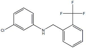 3-chloro-N-{[2-(trifluoromethyl)phenyl]methyl}aniline Struktur