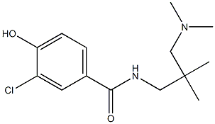 3-chloro-N-{2-[(dimethylamino)methyl]-2-methylpropyl}-4-hydroxybenzamide Struktur