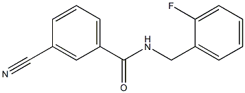 3-cyano-N-(2-fluorobenzyl)benzamide Struktur